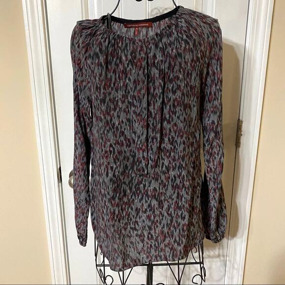 Comptoir Des Cotonniers 100% Silk Abstract Popover Tunic Top FR Sz 36 / US Small - Picture 8 of 8